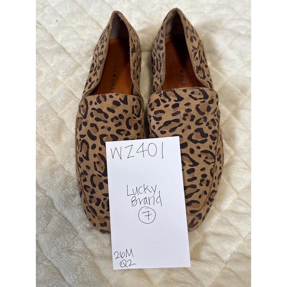Lucky Brand Loafters Women's 7 Brogan Leopard Leather Upper - Picture 2 of 7
